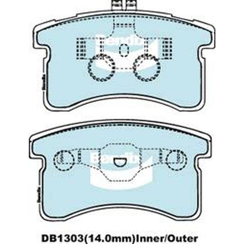 BENDIX GCT DISC BRAKE PAD SET DB1303 GCT
