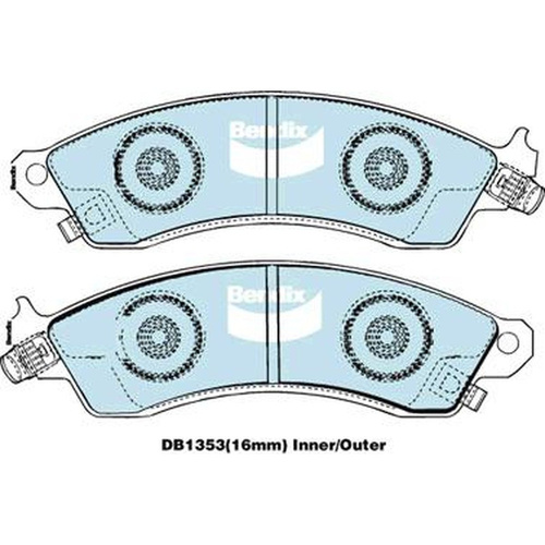 BENDIX GCT DISC BRAKE PAD SET DB1353 GCT