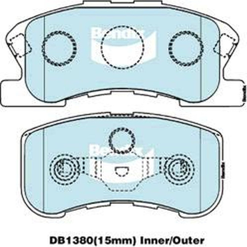 BENDIX GCT DISC BRAKE PAD SET DB1380 GCT
