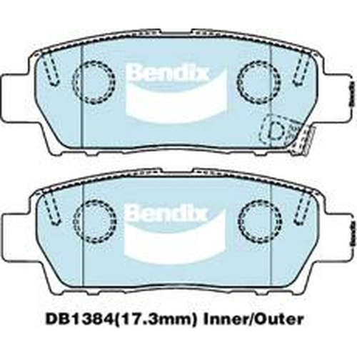 BENDIX GCT DISC BRAKE PAD SET DB1384 GCT