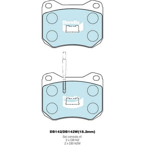 BENDIX GCT DISC BRAKE PAD SET DB142 GCT