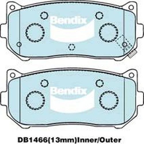 BENDIX GCT DISC BRAKE PAD SET DB1466 GCT