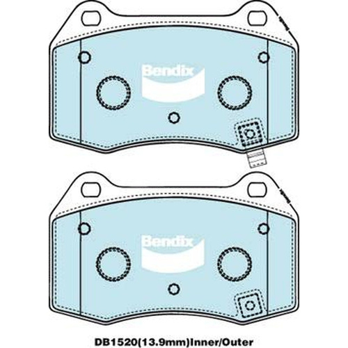 BENDIX GCT DISC BRAKE PAD SET DB1520 GCT
