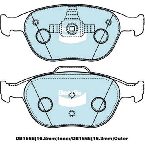 BENDIX GCT DISC BRAKE PAD SET DB1666 GCT