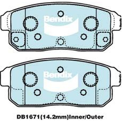 BENDIX GCT DISC BRAKE PAD SET DB1671 GCT