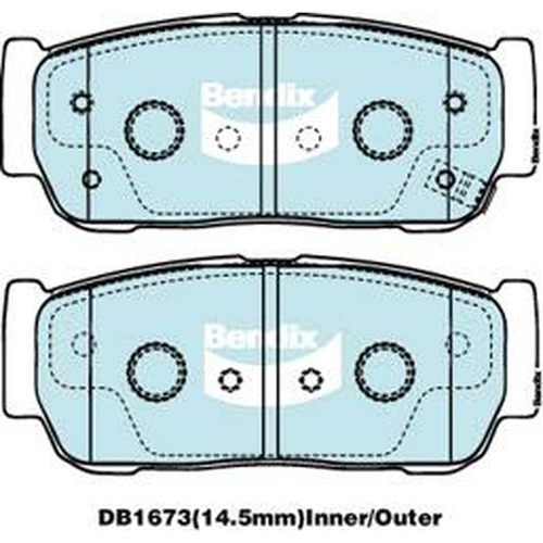 BENDIX GCT DISC BRAKE PAD SET DB1673 GCT