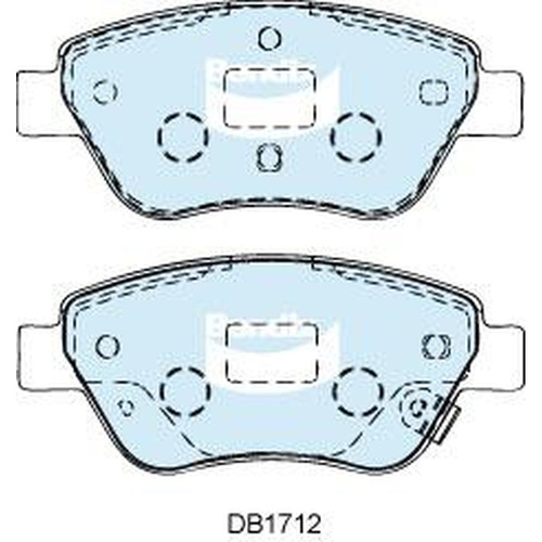 BENDIX GCT DISC BRAKE PAD SET DB1712 GCT