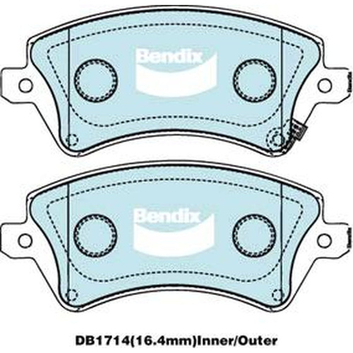 BENDIX GCT DISC BRAKE PAD SET DB1714 GCT