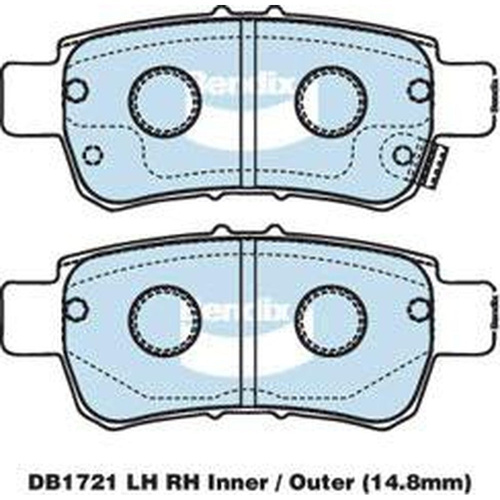 BENDIX GCT DISC BRAKE PAD SET DB1721 GCT