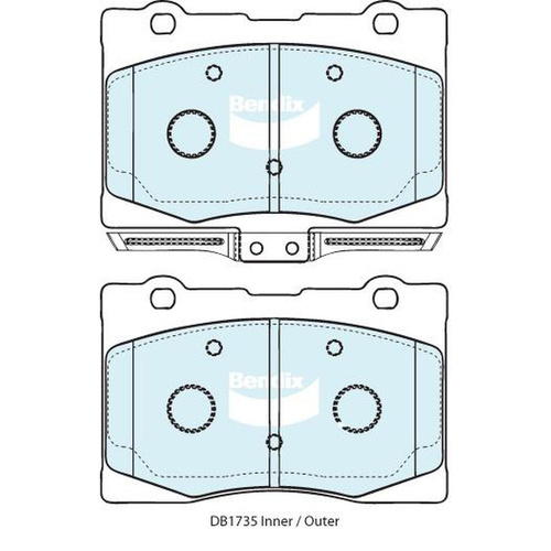 BENDIX GCT DISC BRAKE PAD SET DB1735 GCT
