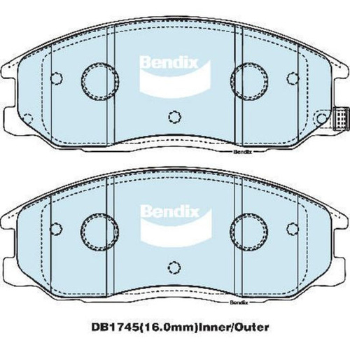 BENDIX 4WD DISC BRAKE PAD SET DB1745 4WD