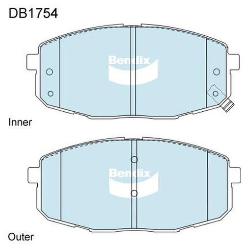 BENDIX GCT DISC BRAKE PAD SET DB1754 GCT