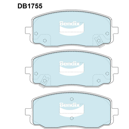 BENDIX ULTIMATE PLUS DISC BRAKE PAD SET DB1755 GCT