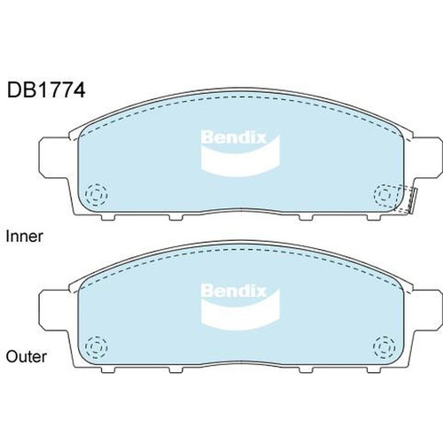 BENDIX HD DISC BRAKE PAD SET DB1774 HD