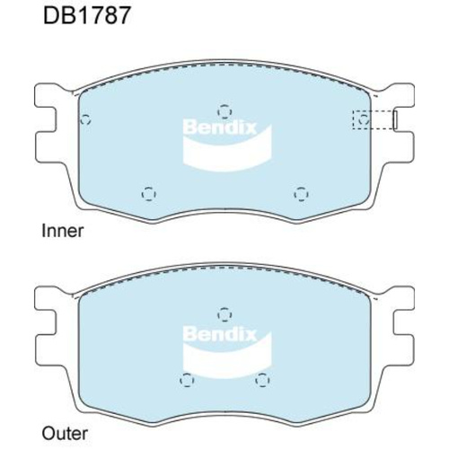 BENDIX GCT DISC BRAKE PAD SET DB1787 GCT