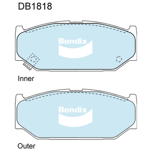 BENDIX GCT DISC BRAKE PAD SET DB1818 GCT