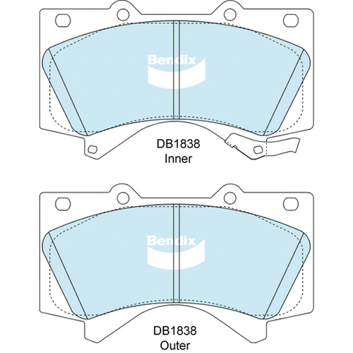 BENDIX ULTIMATE 4WD DISC BRAKE PAD SET DB1838 ULT4WD