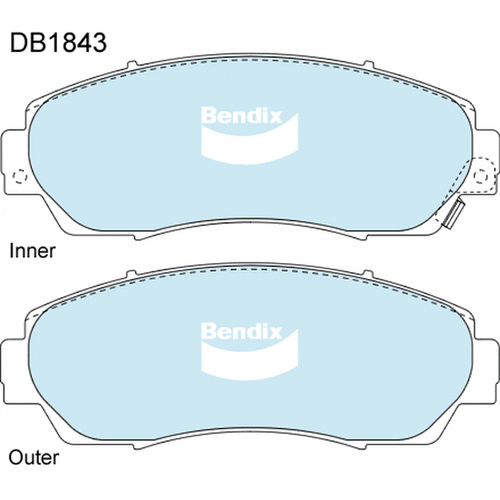 BENDIX GCT DISC BRAKE PAD SET DB1843 GCT