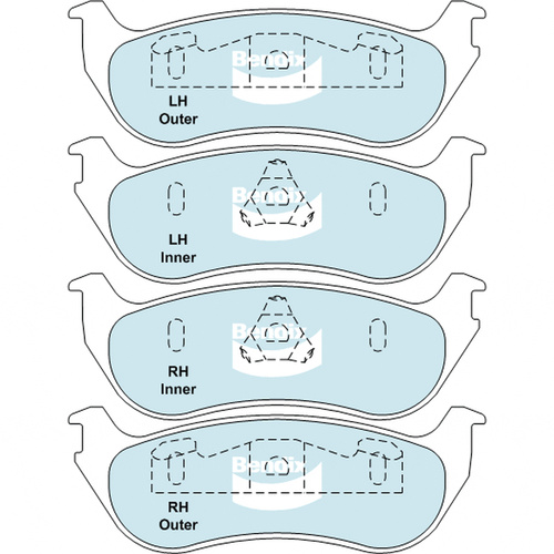 BENDIX 4WD DISC BRAKE PAD SET DB1906 4WD