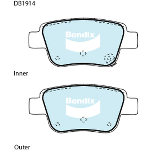 BENDIX GCT DISC BRAKE PAD SET DB1914 GCT
