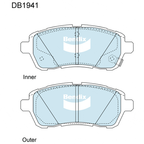 BENDIX GCT DISC BRAKE PAD SET DB1941 GCT