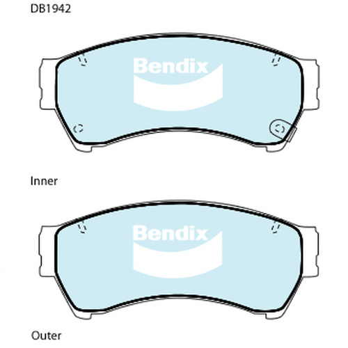 BENDIX GCT DISC BRAKE PAD SET DB1942 GCT
