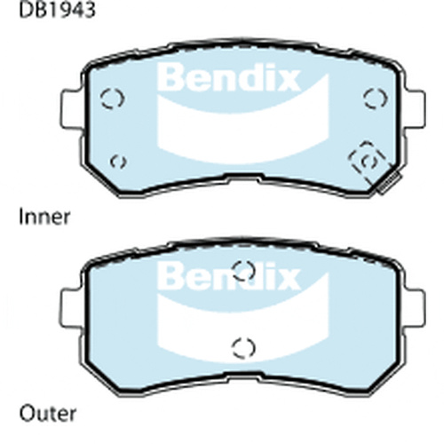 BENDIX HD DISC BRAKE PAD SET DB1943 HD