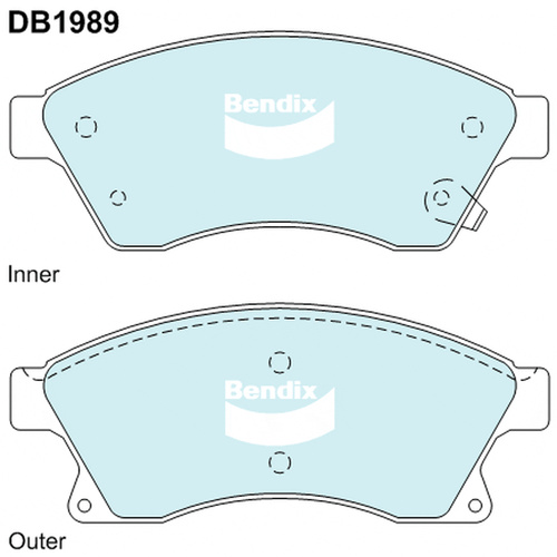 BENDIX GCT DISC BRAKE PAD SET  DB1989 GCT