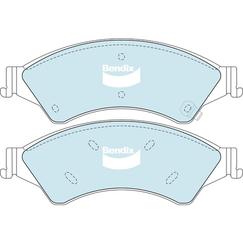 BENDIX ULTIMATE 4WD DISC BRAKE PAD SET DB2074 ULT4WD