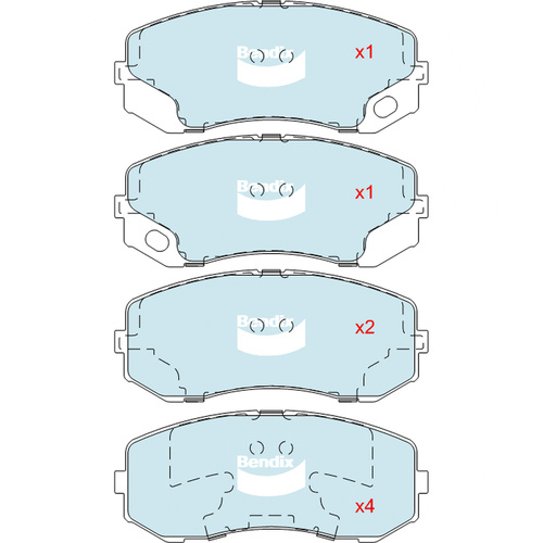 BENDIX HD DISC BRAKE PAD SET DB2158 HD