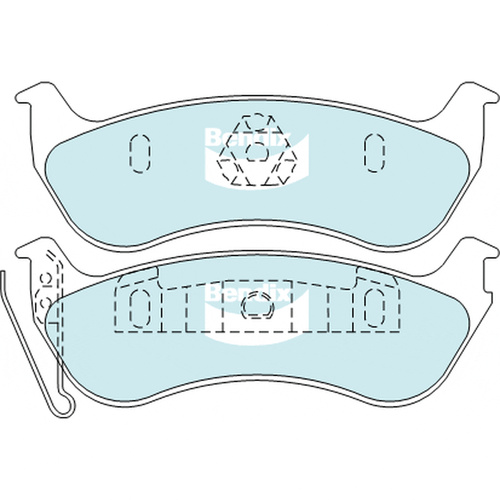 BENDIX 4WD DISC BRAKE PAD SET DB2163 4WD