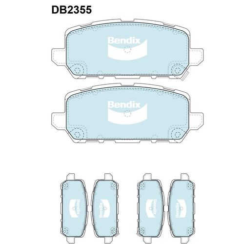 BENDIX 4WD DISC BRAKE PAD SET DB2355 4WD