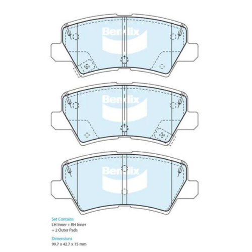 BENDIX GCT DISC BRAKE PAD SET DB2559 GCT