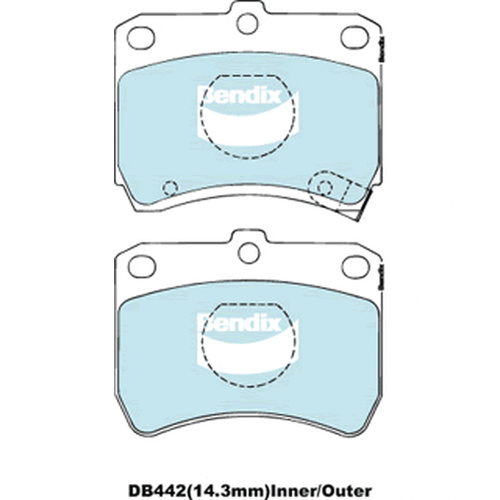 BENDIX GCT DISC BRAKE PAD SET DB442 GCT