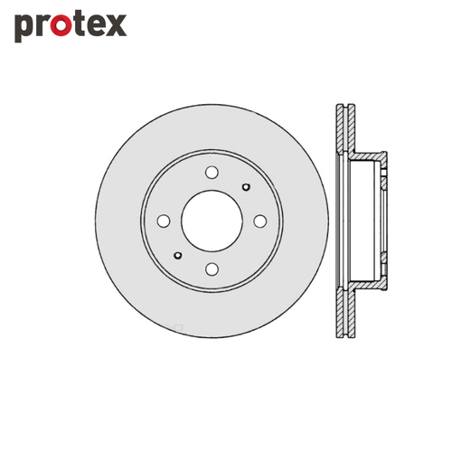 DISC ROTOR FRONT FOR HYUNDAI ACCENT DR450