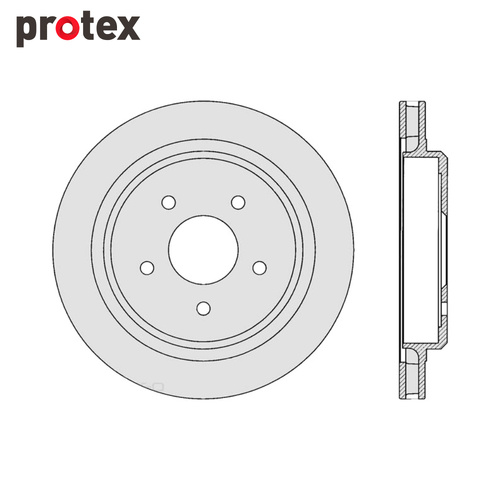 DISC ROTOR REAR FOR CHEVROLET CORVETTE L.H. SDR992B