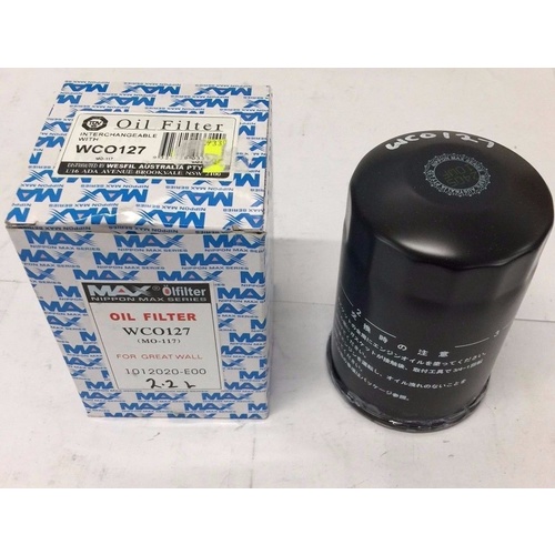 Great Wall SA220 07/2009-on 491QE 2.2L 4Cyl Wesfil Oil Filter Z158