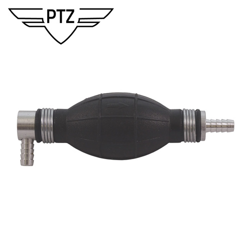 Hand Fuel Pump Primer FOR 8mm Fuel Line Bulb Style Inlet 90 Degree Fitting