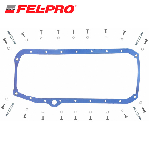 SUMP GASKET SET FOR SB CHEV TO 1974 EARLY 1 PIECE RUBBER THIN FRONT SEAL