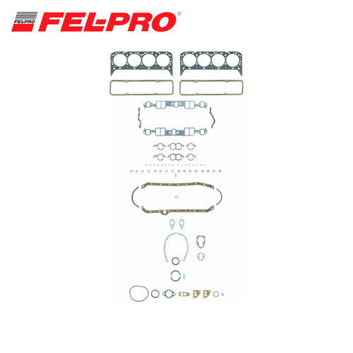 FULL GASKET SET FOR 305 CHEV V8 WITH CARB & 2PCE REAR MAIN SEAL