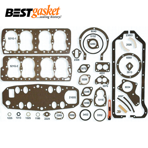 Full Gasket Set FOR Ford Mercury 8BA 8RT 239 Flathead V8 3 3/16" 48-53 Graphite