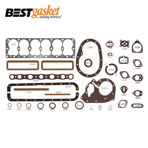 Full Gasket Set FOR Studebaker Champion Lark Truck 6 Cylinder 170 186 1955-1960