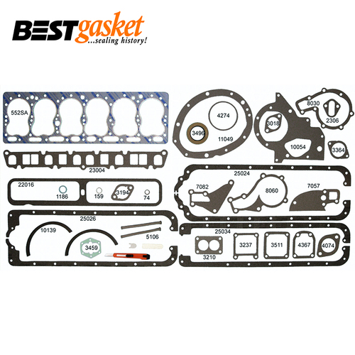 Full Gasket Set FOR Willys Jeep 3.7L 226 6 Cylinder L Head Flathead 1952-1956