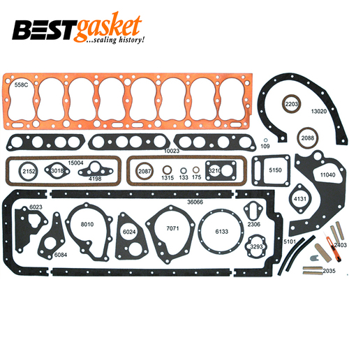 Full Gasket Set FOR Pontiac 268 Straight 8 Side Valve 1950-1954