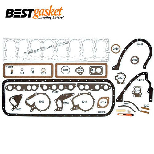 Full Gasket Set FOR Oldsmobile 257 Straight 8 1937-1948 W/O Head Gasket