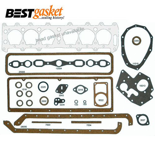 Full Gasket Set FOR Chevrolet Standard 182 6 Cylinder 1933 W/O Head Gasket
