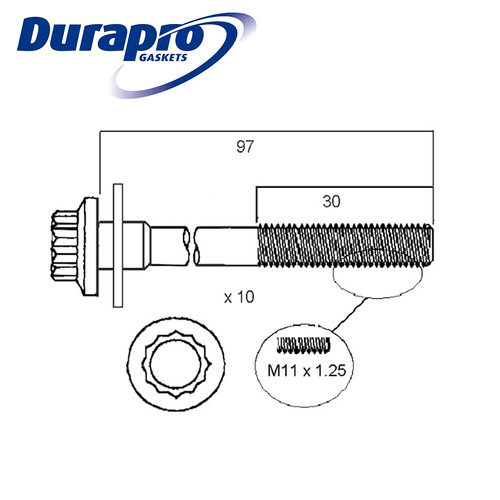Head Bolt Set FOR Mitsubishi Lancer Evolution Express Hyundai G4 4G63 4G64 4G69
