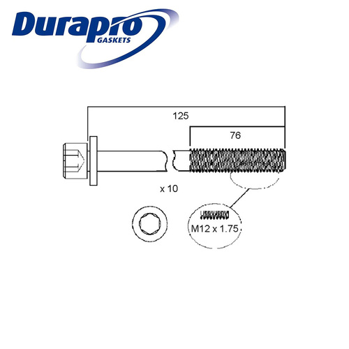 Head Bolt Kit FOR Nissan XTrail X-Trail T30 QR25DE 2.5 2001-04/2004
