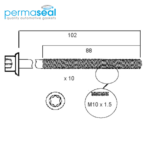 Head Bolt Set FOR FORD EYDE 1.8L SD 2.0L Zetec HBS043