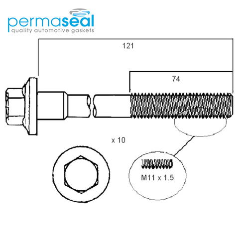 Head Bolt Set FOR FORD KA HBS070